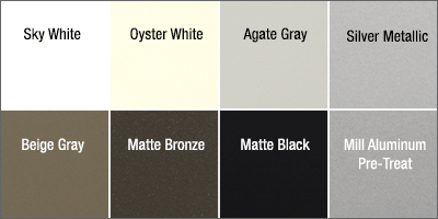 finishes for aluminum railing and windscreen systems